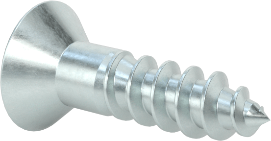Ahşap için Phillips Oval Başlı Vidalar, Çinko Kaplı Çelik, 10 Numaralı Vida Boyutu, 3/4" Uzunluk