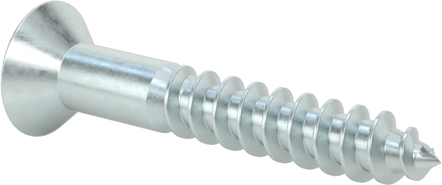 Ahşap için Phillips Oval Başlı Vidalar, Çinko Kaplı Çelik, 10 Numaralı Vida Boyutu, 1-1/4" Uzunluk