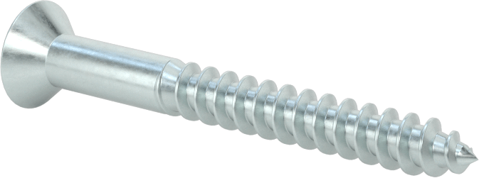 Ahşap için Phillips Oval Başlı Vidalar, Çinko Kaplı Çelik, 10 Numaralı Vida Boyutu, 1-3/4" Uzunluk