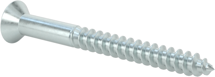 Ahşap için Phillips Oval Başlı Vidalar, Çinko Kaplı Çelik, 10 Numaralı Vida Boyutu, 2" Uzunluk