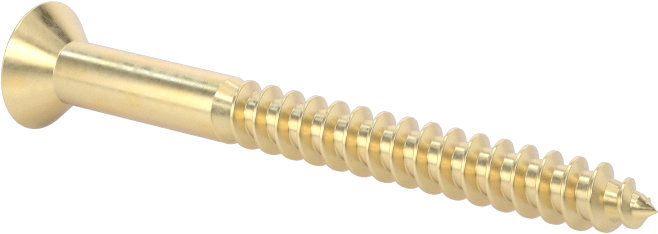 Ahşap için Phillips Oval Başlı Vidalar, Pirinç, Numara 6 Boyut, 1-1/2" Uzunluk