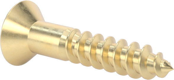 Ahşap için Phillips Oval Başlı Vidalar, Pirinç, 10 Numaralı Boyut, 1" Uzunluk