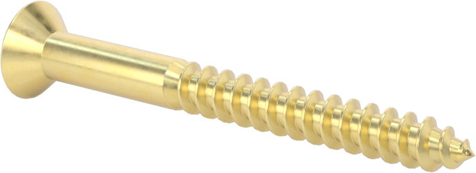 Ahşap için Phillips Oval Başlı Vidalar, Pirinç, 10 Numaralı Vida Boyutu, 2" Uzunluk
