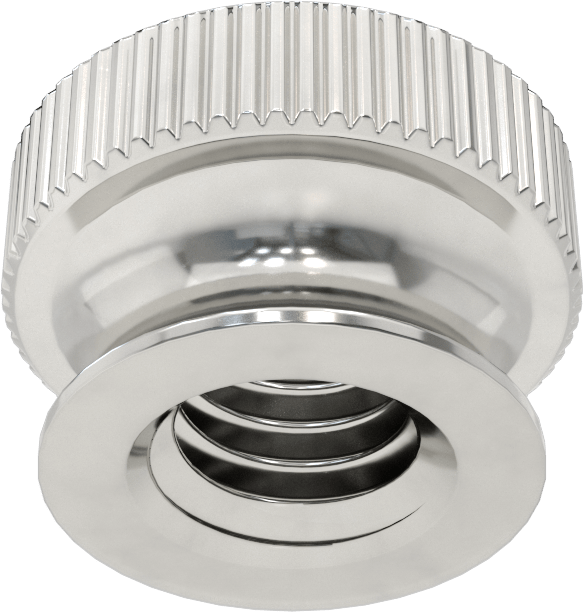 316 Paslanmaz Çelik Flanşlı Tırtıllı Başlı Parmak Somunu, Süper Korozyona Dayanıklı, 3/8"-16 Diş Boyutu