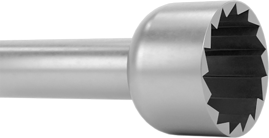 3/32" Çaplı Şaftlı Tungsten Vanadyum Çelik Frez, Kupa, 3/32" Baş Çapı, Tek Kesimli Diş