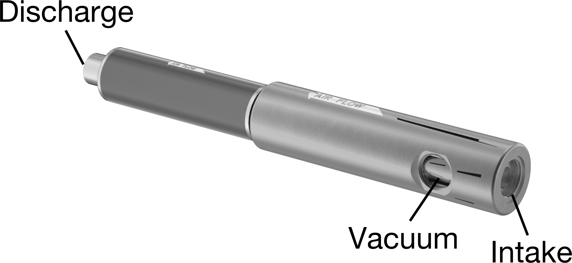 Sabit Akışlı Pnömatik Vakum Pompası, 20 in. Hg, 28 CFM, 1/2 NPT Emme