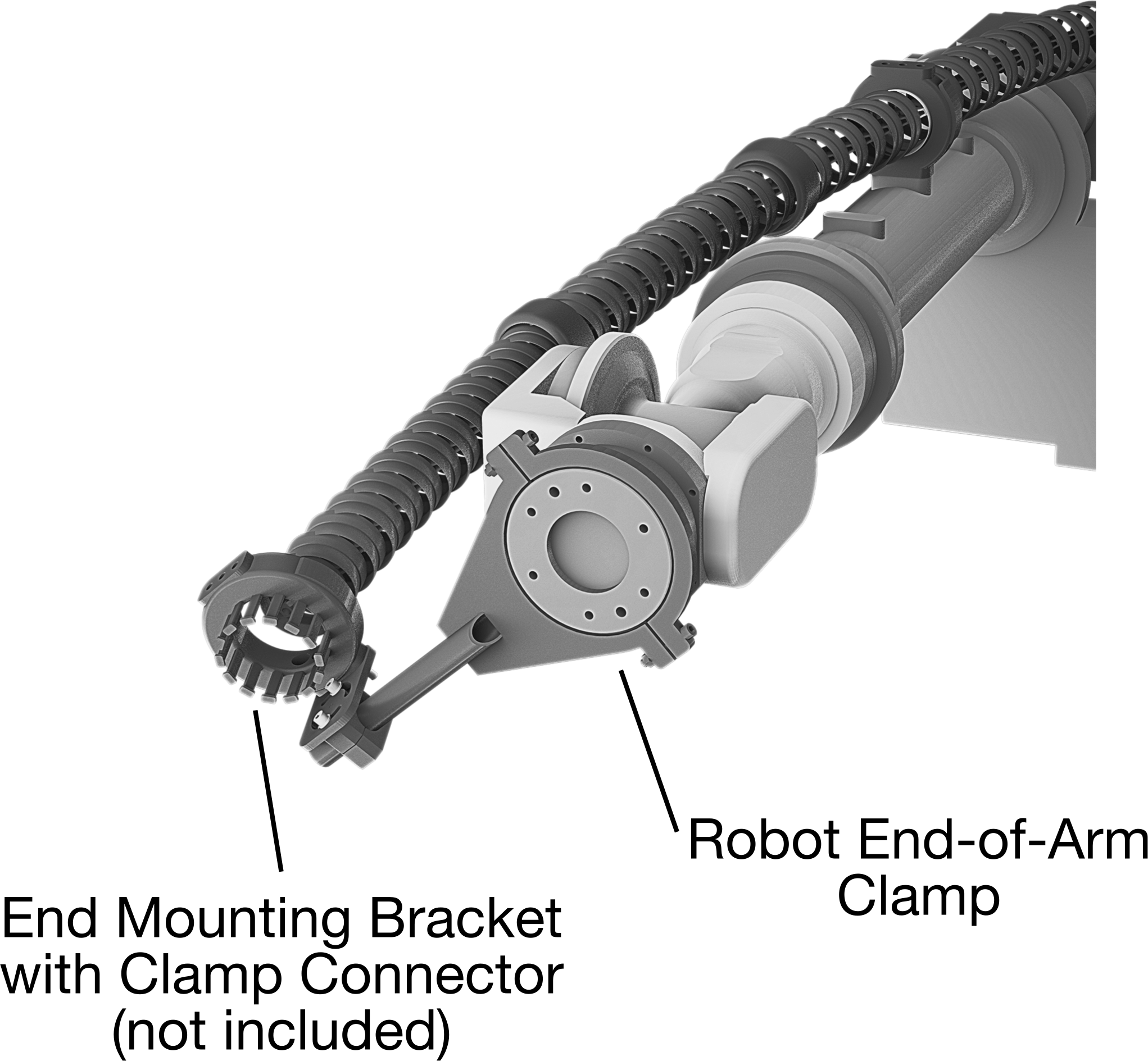 Robot Kolu Ucu Montajlı Kablo ve Hortum Taşıyıcı Kelepçesi, Kr 30-3(Ha) için, 60-3(Ha), 60 L30-3(Ha)&60 L45-3(Ha)