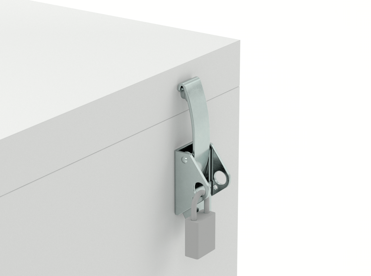 Çekme Mandalı, Düğme Çarpma ile, Çinko Kaplı Çelik, 3-3/8“ Uzunluk x 15/16” Genişlik