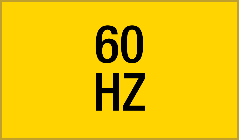 Yansıtıcı Elektrikli Ekipman Etiketleri, 1-3/8“ Yükseklik x 1-7/8” Genişlik, (60 Hz)