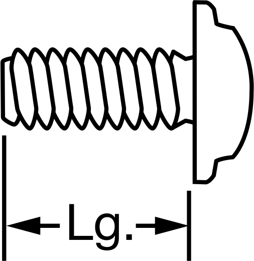 Sıhhi Ekstra Geniş Bombe Başlı Vida, M6 x 1,00 mm Diş Boyutu, 10 mm Uzunluk