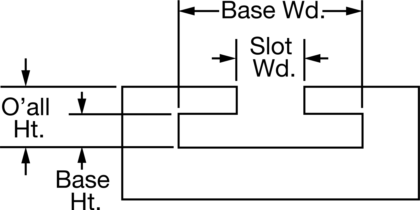 T-Slot Dimensions