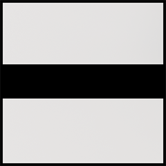Semi-Clear White with Black Stripe