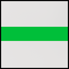 Semi-Clear White with Green Stripe