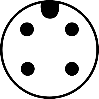 A-Code, 4-Pole Male