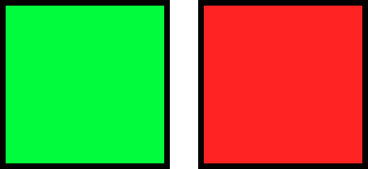 Green and Red Bulb Colors