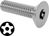 Kurcalamaya Dayanıklı Torx Plus Paslanmaz Çelik Düz Başlı Vidalar